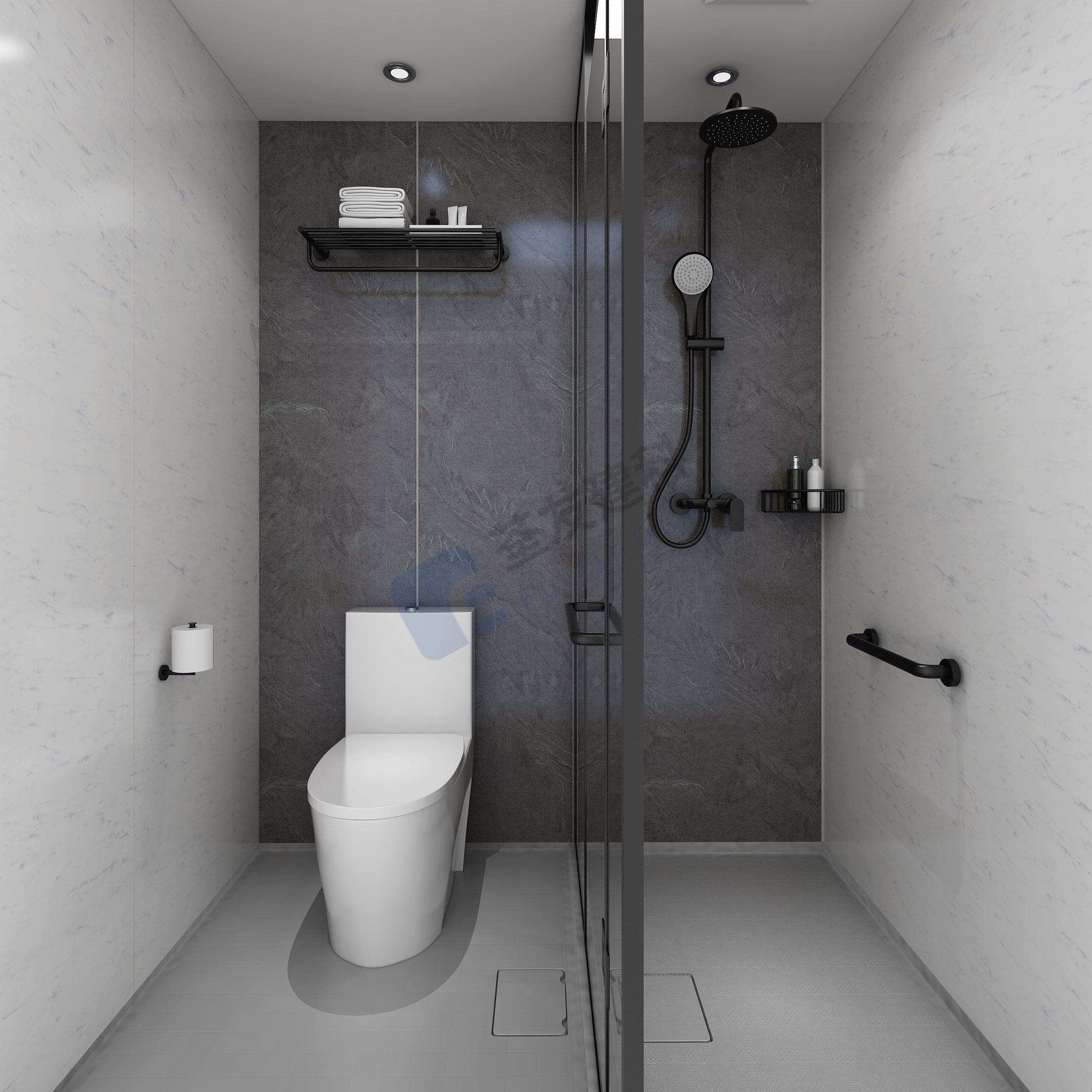 módulos de baño modulares unidades de baño prefabricadas con inodoro y ducha