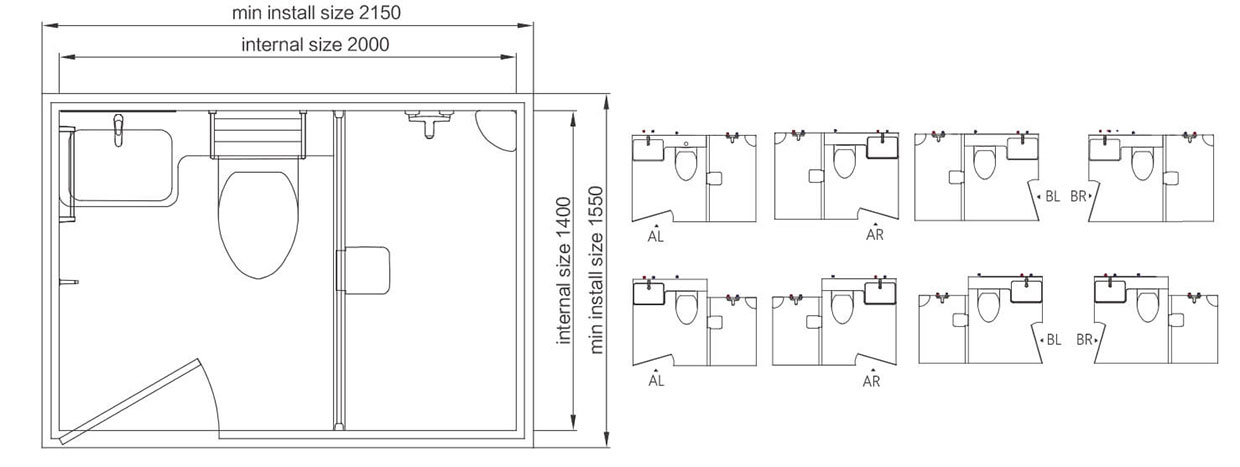 muebles-de-baño-BUL1420-planos-en-planta-y-alzado