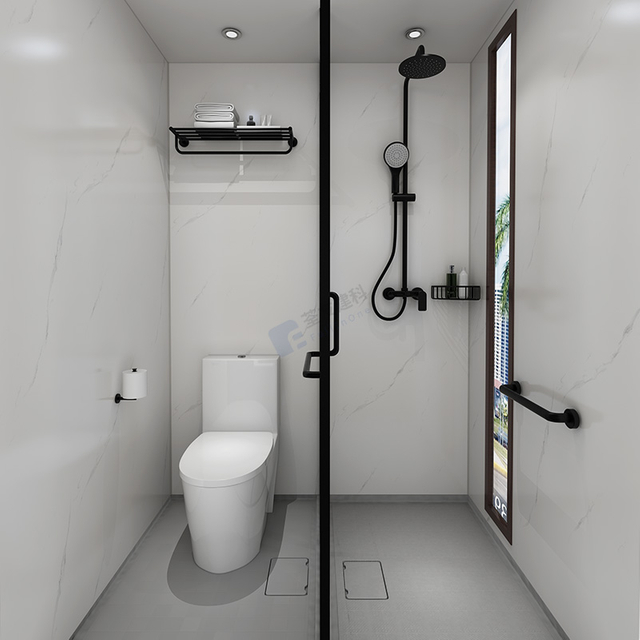 Unidad de baño impermeable japonesa Pods de baño prefabricados con inodoro
