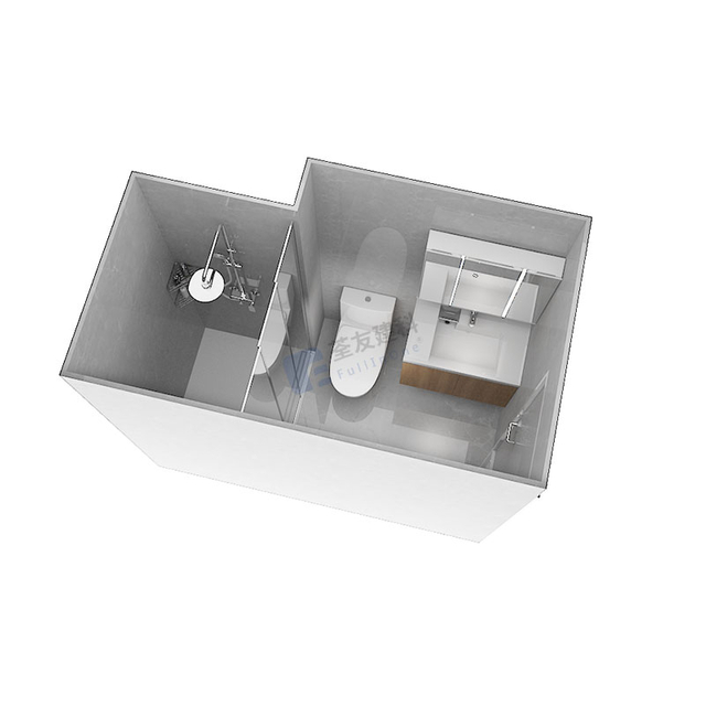 Unidad de baño prefabricada prefabricada (BUX1524)