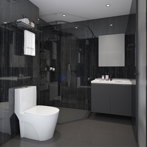 Baño de instalación rápida todo en una unidad de baño prefabricada (BUX1721)