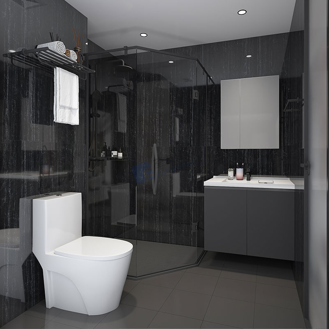 Baño de instalación rápida todo en una unidad de baño prefabricada (BUX1721)