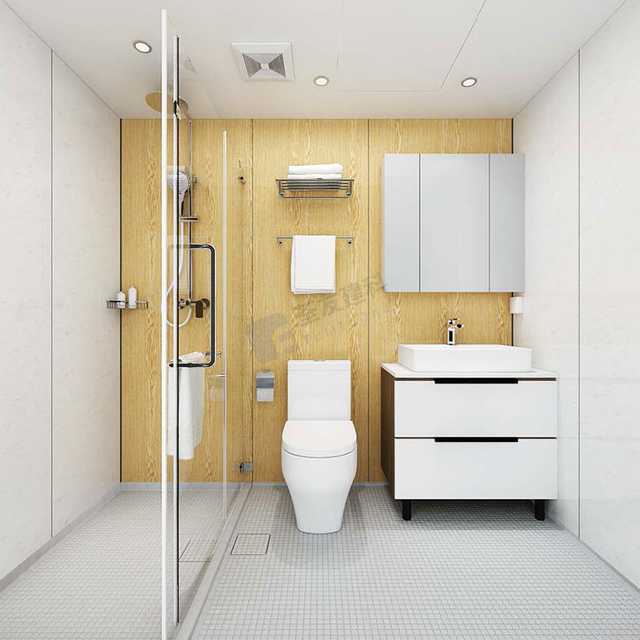 Unidades de ducha de buena calidad POD de baño prefabricados para bienes raíces
