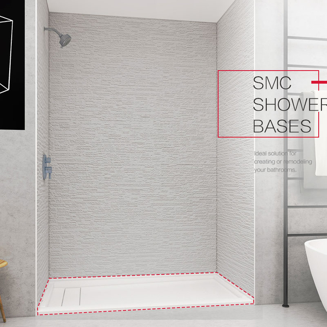 Plato de ducha con base de plato de baño antideslizante impermeable 32X60 pulgadas