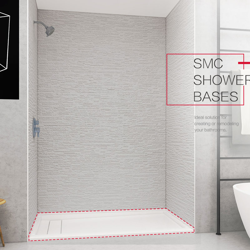 Plato de ducha con base de plato de baño antideslizante impermeable 32X60 pulgadas