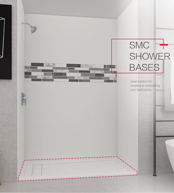 Certificado UPC Material SMC Plato base de ducha de 36X60 pulgadas