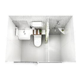 Gran oferta de hotel con módulo de baño listo para instalar unidad de baño portátil prefabricada (BUL1420)