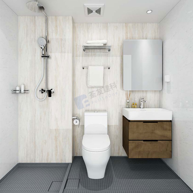 Instalación rápida Batio modular Modular Unidad de baño prefabricada de baño y ducha