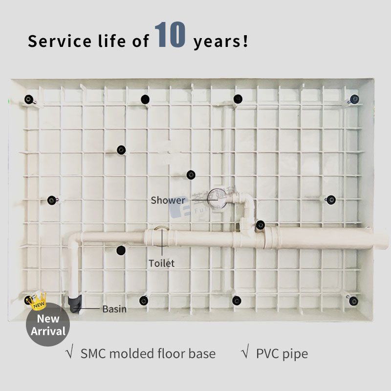 Ingeniería de instalación rápida Unidad de baño modular preferida de la unidad de baño (MTU1219)