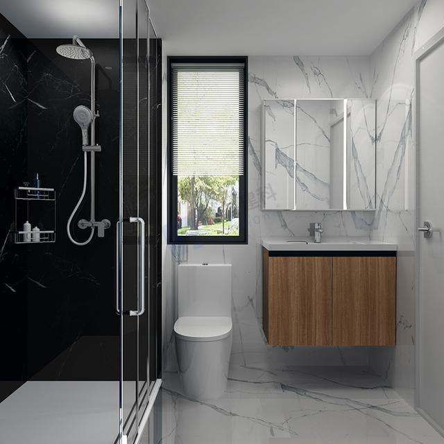 Instalación rápida, todo en una unidad de baño prefabricada (BUX1424)