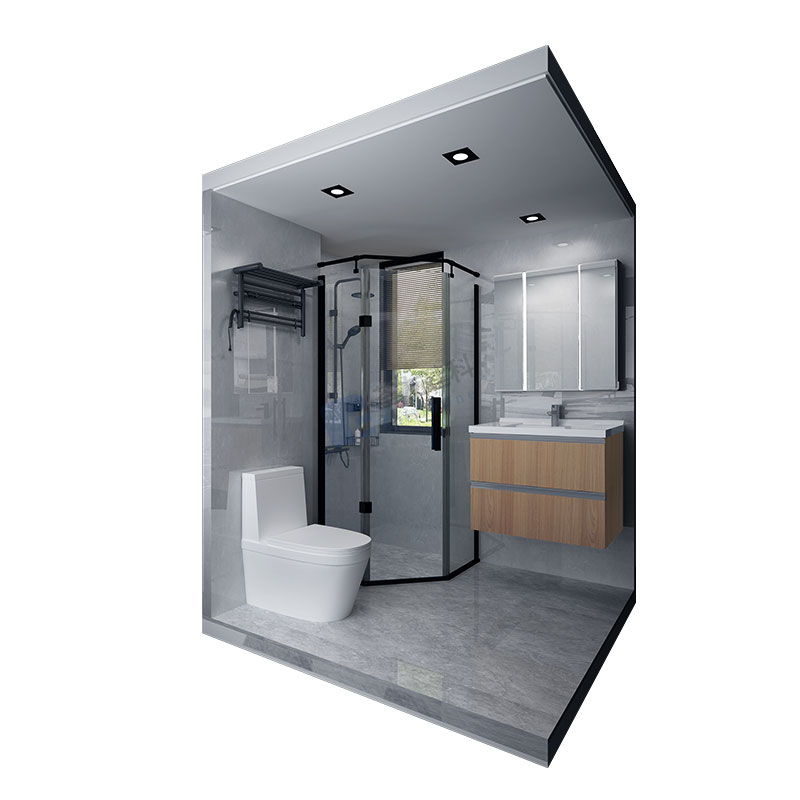 Baño de instalación rápida todo en una unidad de baño prefabricada (BUX1721)