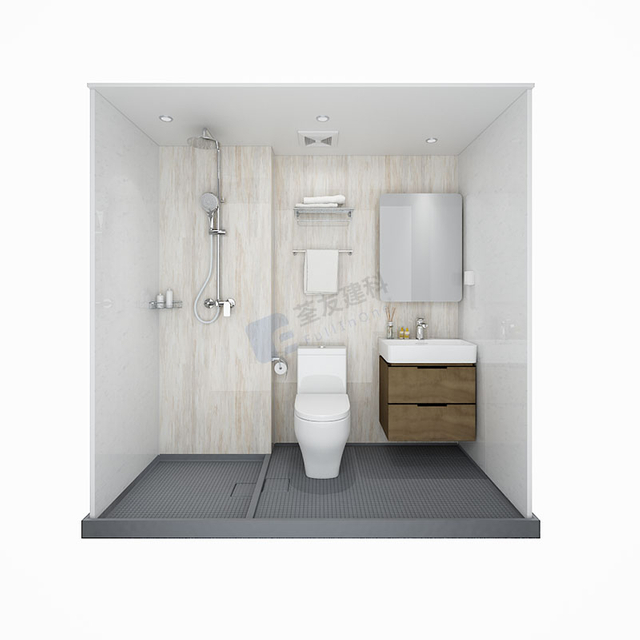 Instalación rápida Batio modular Modular Unidad de baño prefabricada de baño y ducha
