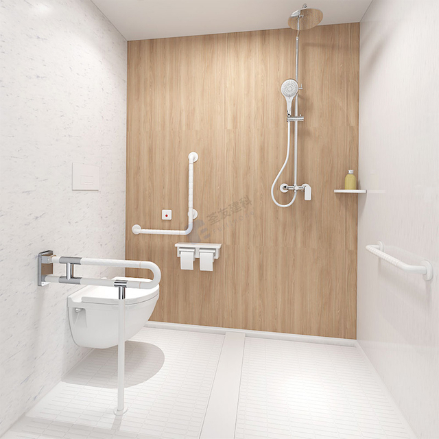 Unidad de baño modular de baños modernos para hospitales (BUN1218)