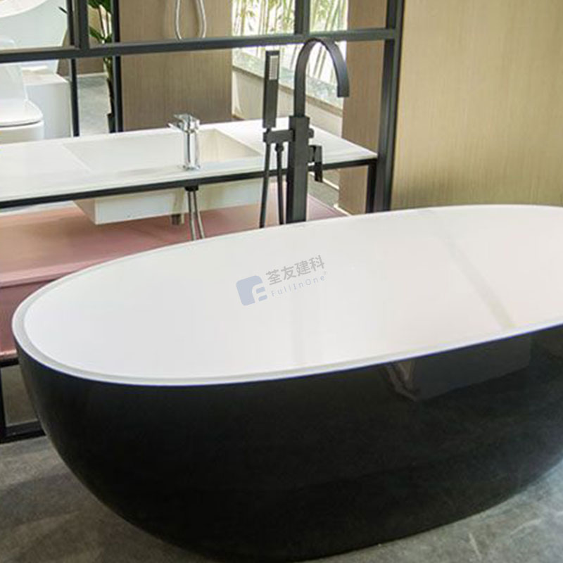 Remojo duradero con bañera de baño de villa de hotel con escurridor